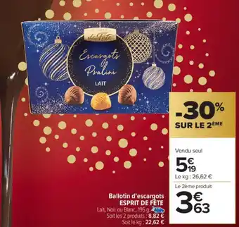 Carrefour Market Ballotin d'escargots esprit de fête offre