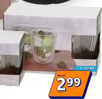 Action Verres à double paroi offre