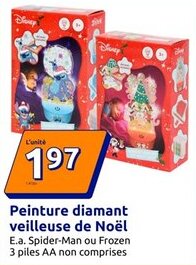 Action Peinture diamant veilleuse de noël offre