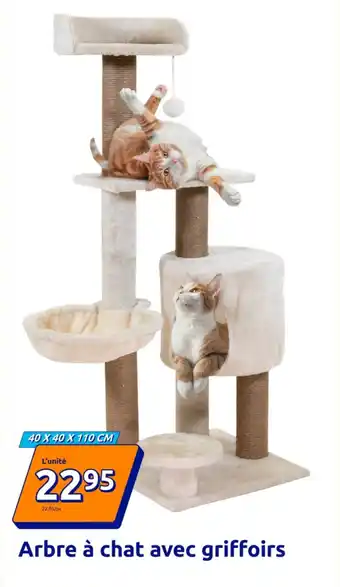 Action Arbre à chat avec griffoirs offre