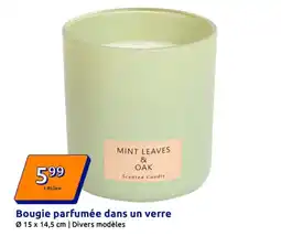 Action Bougie parfumée dans un verre offre