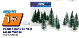 Action Petits sapins de noël magic village offre