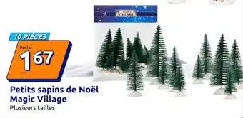 Action Petits sapins de noël magic village offre