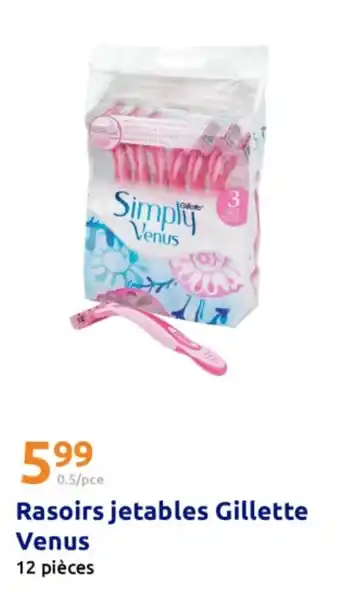 Action Rasoirs jetables gillette venus offre