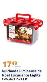 Action Guirlande lumineuse de noël luxuriance lights offre