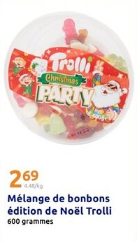 Action Mélange de bonbons édition de noël trolli offre
