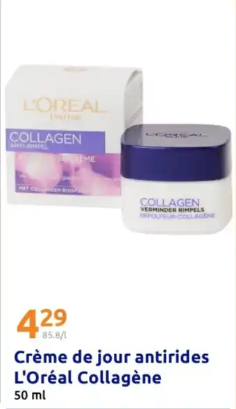 Action Crème de jour antirides l'oréal collagène offre