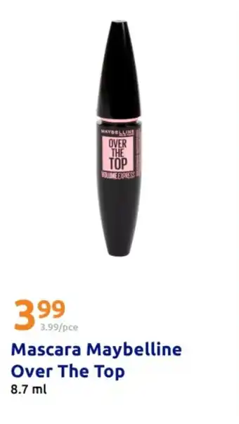 Action Mascara maybelline over the top offre