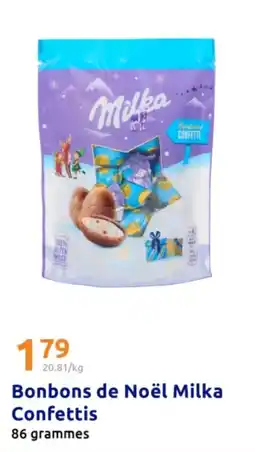 Action Bonbons de noël milka confettis offre
