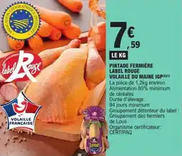 E.Leclerc Express Pintade fermière label rouge volaille du maine igp offre