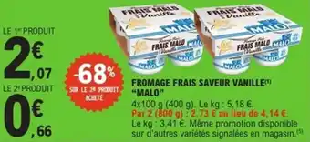 E.Leclerc Express Fromage frais saveur vanille malo offre