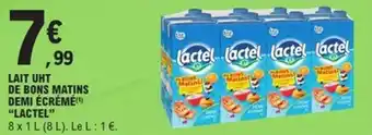 E.Leclerc Express Lait uht de bons matins demi écrémé lactel offre