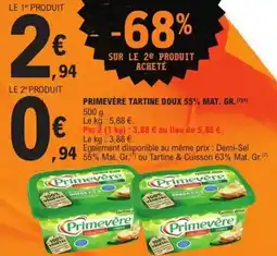 E.Leclerc Express Primevère tartine doux 55% mat. gr. offre
