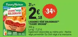 E.Leclerc Express Lasagnes végé bolognaise fleury michon offre