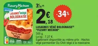 E.Leclerc Express Lasagnes végé bolognaise fleury michon offre