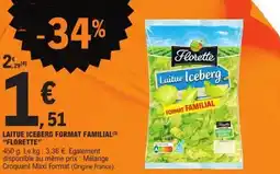 E.Leclerc Express Laitue iceberg format familial florette offre