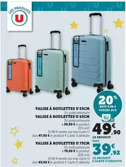 Super U U - valise à roulettes 53cm offre
