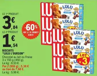 E.Leclerc Express Biscuits lulu l'ourson offre