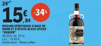 E.Leclerc Express Boisson spiritueuse à base de rhum et d'épices black spiced kraken offre