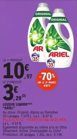 E.Leclerc Express Lessive liquide ariel offre
