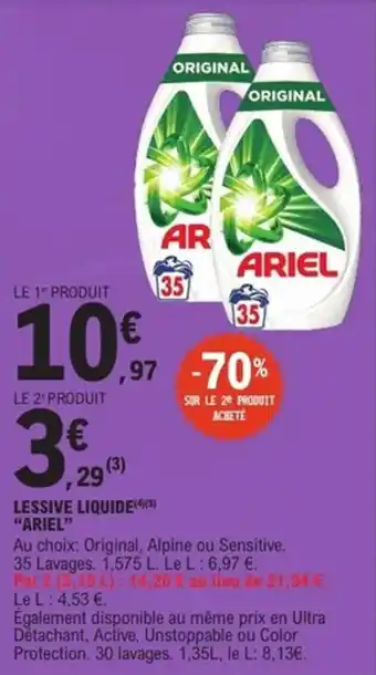 E.Leclerc Express Lessive liquide ariel offre