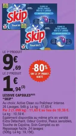 E.Leclerc Express Lessive capsules skip offre