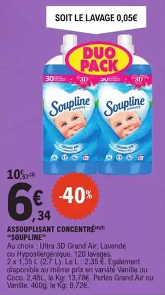 E.Leclerc Express Assouplisant concentré soupline offre