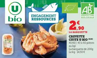 U Express Crevette cuite u bio offre