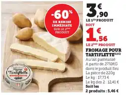 U Express Fromage pour tartiflette offre