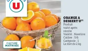 U Express Orange a dessert u offre