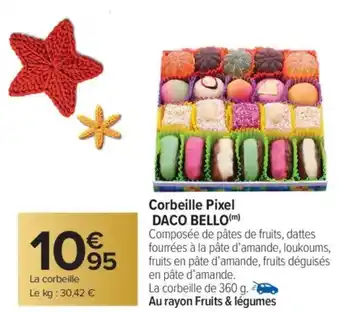 Carrefour Market Corbeille pixel daco bello offre