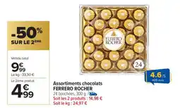 Carrefour Market Assortiments chocolats ferrero rocher offre