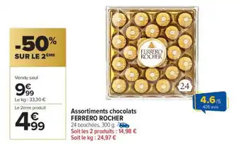 Carrefour Market Assortiments chocolats ferrero rocher offre