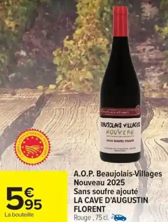 Carrefour Market Sans soufre ajouté la cave d'augustin florent offre