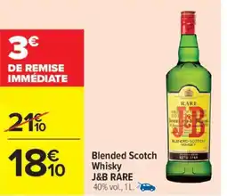 Carrefour Market Blended scotch whisky j&b rare offre