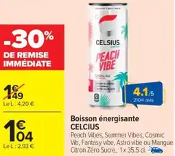 Carrefour Market Boisson énergisante celcius offre