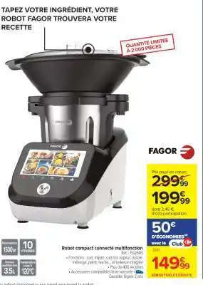 Carrefour Robot compact connecté multifonction offre