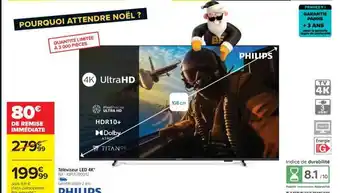 Carrefour Téléviseur LED 4K offre