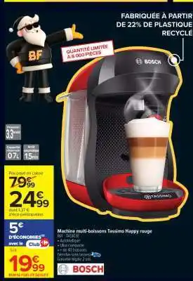 Carrefour Machine multi-boissons Tassimo Happy rouge offre