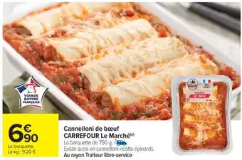 Carrefour Market Cannelloni de bœuf offre