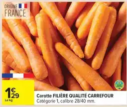 Carrefour Carotte FILIERE QUALITE CARREFOUR offre
