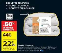Carrefour Couette 4 saisons offre