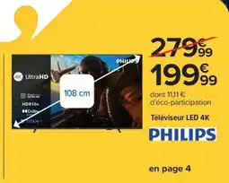 Carrefour Téléviseur LED 4K PHILIPS offre
