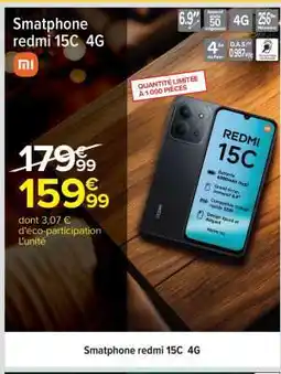 Carrefour Smartphone Redmi 15C 4G offre