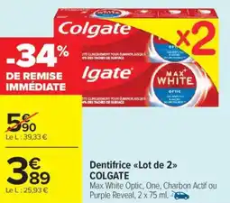 Carrefour Market Dentifrice colgate offre