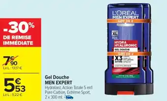 Carrefour Market Gel douche men expert offre