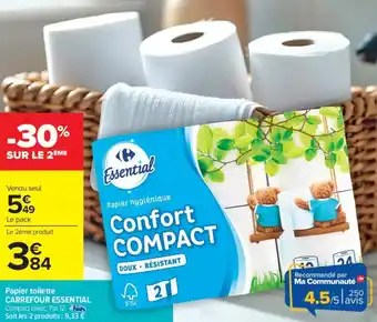 Carrefour Market Papier toilette carrefour essential offre