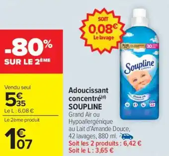 Carrefour Market Adoucissant concentré soupline offre