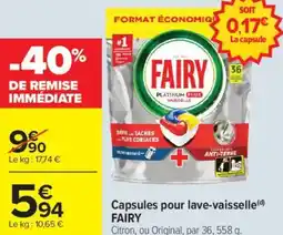 Carrefour Market Capsules pour lave-vaisselle offre