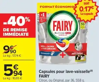 Carrefour Market Capsules pour lave-vaisselle offre